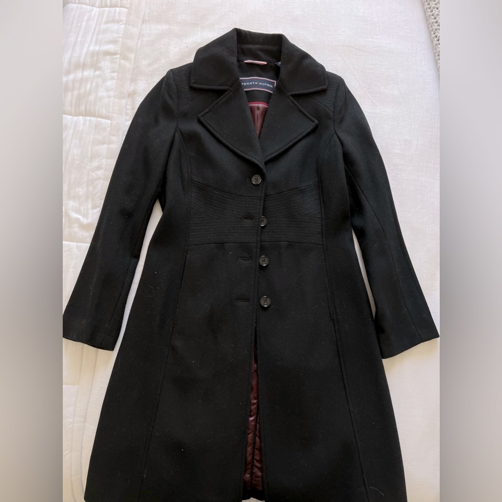 Tommy Hilfiger Peacoat With Buttons.